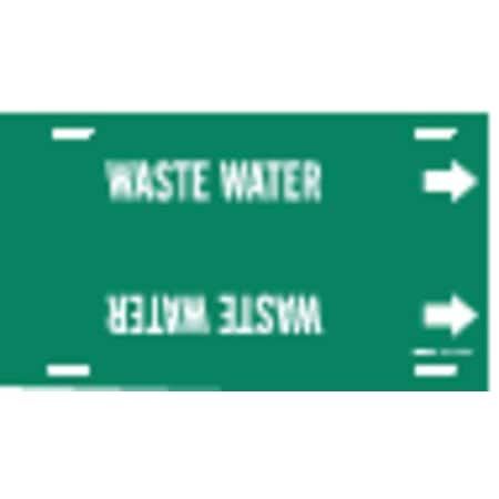 Pipe Marker, Waste Water, Grn, 10 to 15 In MPN:4153-H