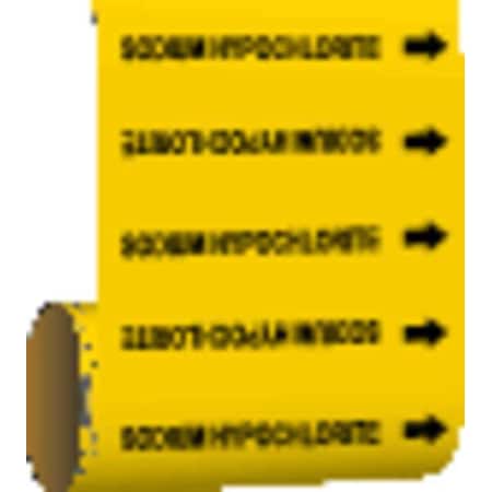 Pipe Marker, Sodium Hypochlorite, Yel, 41575 MPN:41575