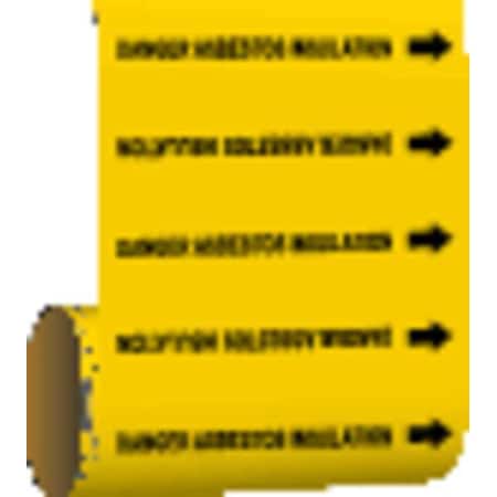 Pipe Marker, Danger Asbestos Insulation, 41592 MPN:41592