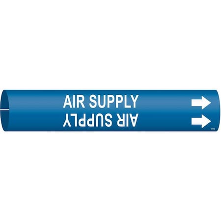 Pipe Marker, Air Supply, Bl, 3/4 to1-3/8 In MPN:4160-A