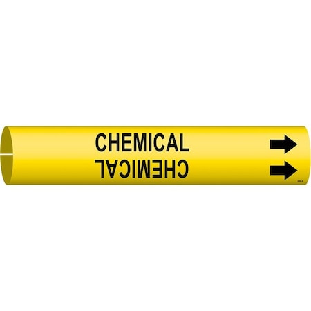 Pipe Marker, Chemical, Yel, 3/4 to 1-3/8 In MPN:4169-A