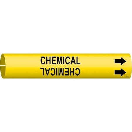 Pipe Marker, Chemical, Y, 2-1/2 to3-7/8 In MPN:4169-C