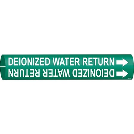 Pipe Marker, Deionized Water Return, Green, 4172-B MPN:4172-B