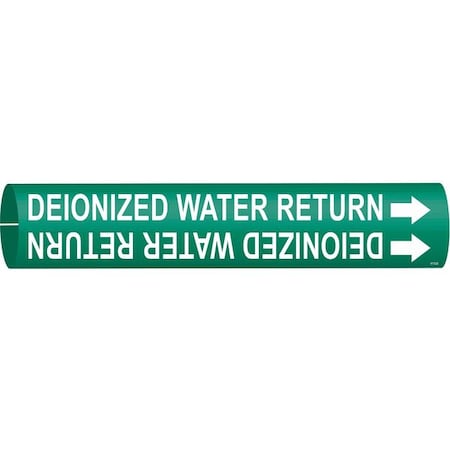 Pipe Mrkr, Deionized Water Return, 4to6 In MPN:4172-D