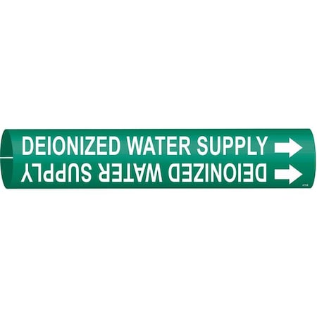 Pipe Marker, Deionized Water Supply, Green, 4173-B MPN:4173-B