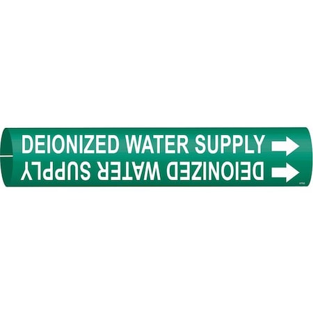 Pipe Mrkr, Deionized Water Supply, 4to6 In MPN:4173-D