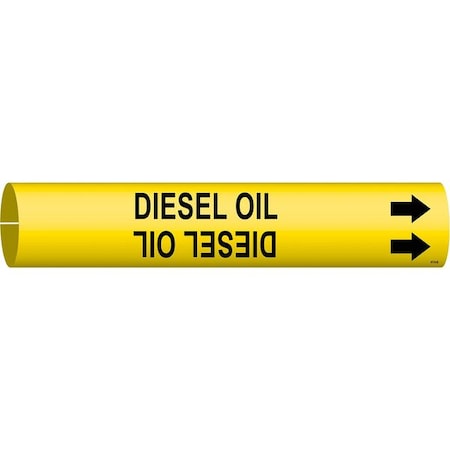 Pipe Marker, Diesel Oil, Y, 1-1/2to2-3/8 In MPN:4174-B