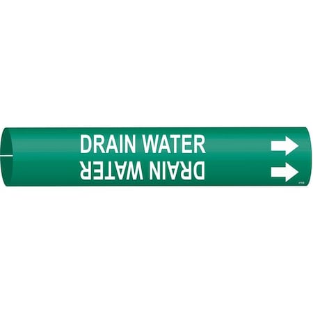 Pipe Marker, Drain Water, 1-1/2to2-3/8 In MPN:4176-B
