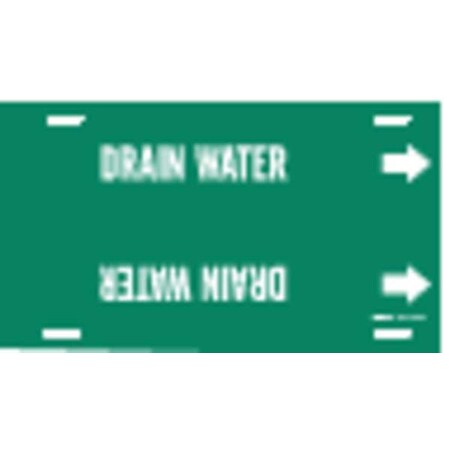Pipe Marker, Drain Water, Grn, 6 to7-7/8 In MPN:4176-F