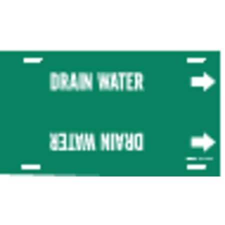 Pipe Marker, Drain Water, Grn, 10 to 15 In MPN:4176-H