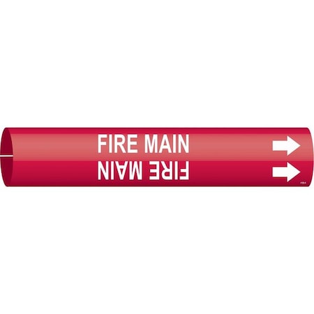 Pipe Marker, Fire Main, Red, 3/4 to1-3/8 In MPN:4185-A