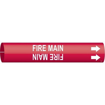 Pipe Marker, Fire Main, R, 1-1/2 to2-3/8 In MPN:4185-B