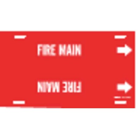 Pipe Marker, Fire Main, Red, 10 to 15 In MPN:4185-H