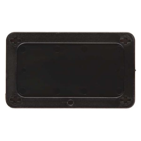 Blank Tag, Plastic, 2 3/16 in H x 3 11/16 in W, Black, Rectangle MPN:41920
