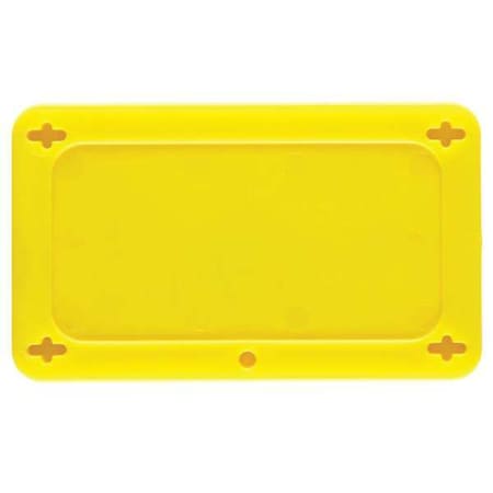Blank Tag, Plastic, 2 3/16 in H x 3 11/16 in W, Yellow, Rectangle MPN:41922
