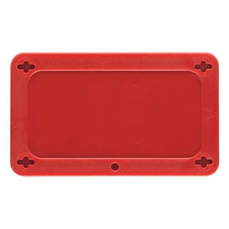 Blank Tag, Plastic, 2 3/16 in H x 3 11/16 in W, Red, Rectangle MPN:41924