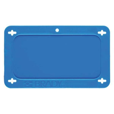 Blank Tag, Plastic, 2 3/16 in H x 3 11/16 in W, Blue, Rectangle MPN:41926