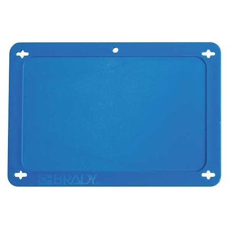 Blank Tag, Plastic, 3 3/16 in H x 4 11/16 in W, Blue, Rectangle MPN:41927