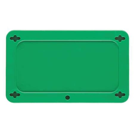 Blank Tag, Plastic, 2 3/16 in H x 3 11/16 in W, Green, Rectangle MPN:41928