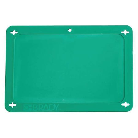 Blank Tag, Plastic, 3 3/16 in H x 4 11/16 in W, Green, Rectangle MPN:41929