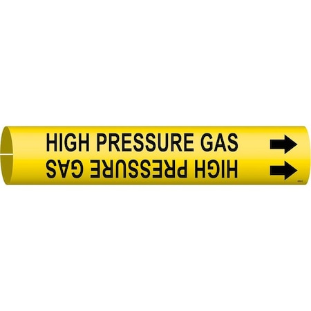 Pipe Mrkr, High Pressure Gas, 2-1/2to3-7/8 MPN:4193-C
