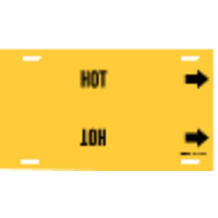 Pipe Marker, Hot, Yellow, 10 to 15 In MPN:4197-H