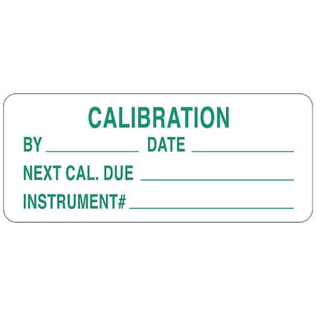 Inspection Label, Identification, Polyester, 5/8 in H x 1 1/2 in W, Green, Rectangle, 364 PK MPN:42211