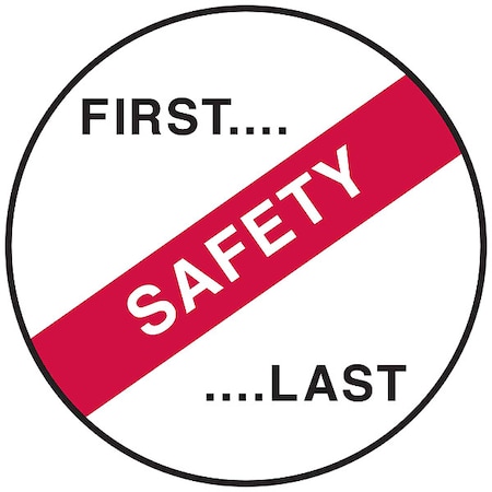 Hard Hat Label, Vinyl, Circle, White MPN:42242
