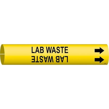 Pipe Marker, Lab Waste, Y, 1-1/2 to2-3/8 In MPN:4226-B