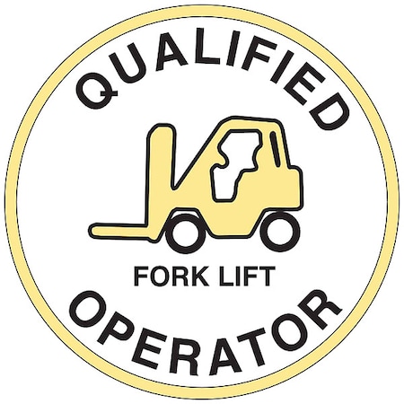 Hard Hat Emblem Labl, 2in. dia., Vinyl, PK4, 42263 MPN:42263