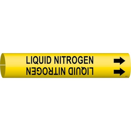 Pipe Marker, Liquid Nitrogen, Yel, 4 to6 In MPN:4227-D