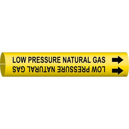 Pipe Marker, Low Pressure Natural Gas, Yel, 4241-B MPN:4241-B