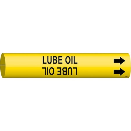 Pipe Marker, Lube Oil, Y, 2-1/2 to3-7/8 In MPN:4244-C