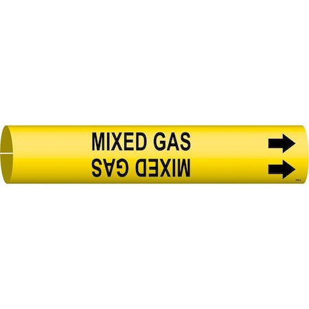 Pipe Marker, Mixed Gas, Yel, 3/4 to1-3/8 In MPN:4245-A