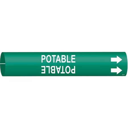 Pipe Marker, Potable, Grn, 1-1/2 to2-3/8 In MPN:4261-B