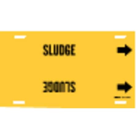 Pipe Marker, Sludge, Yellow, 6 to 7-7/8 In MPN:4273-F