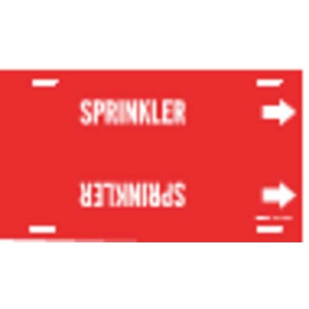 Pipe Marker, Sprinkler, Red, 6 to 7-7/8 In MPN:4277-F