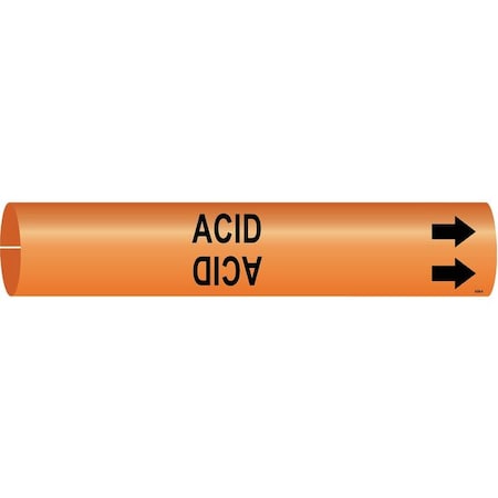 Pipe Marker, Acid, 2 13/16 in H, 2 4/5 in W MPN:4289-D