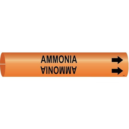 Pipe Marker, Ammonia, Ong, 1-1/2 to2-3/8 In MPN:4290-B