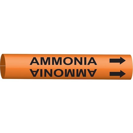 Pipe Marker, Ammonia, Orange, 8 to 9-7/8 In MPN:4290-G