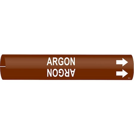Pipe Marker, Argon, Brown, 3/4 to 1-3/8 In MPN:4291-A