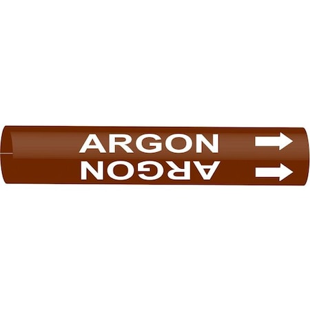 Pipe Marker, Argon, Brown, 8 to 9-7/8 In MPN:4291-G