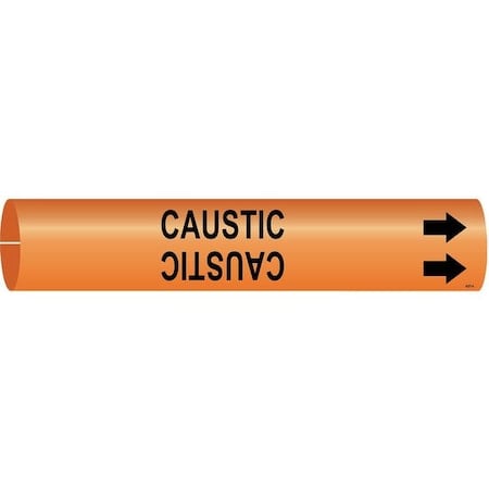 Pipe Marker, Caustic, Orng, 3/4 to 1-3/8 In MPN:4307-A