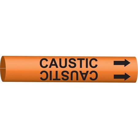 Pipe Marker, Caustic, Orange, 6 to 7-7/8 In MPN:4307-F