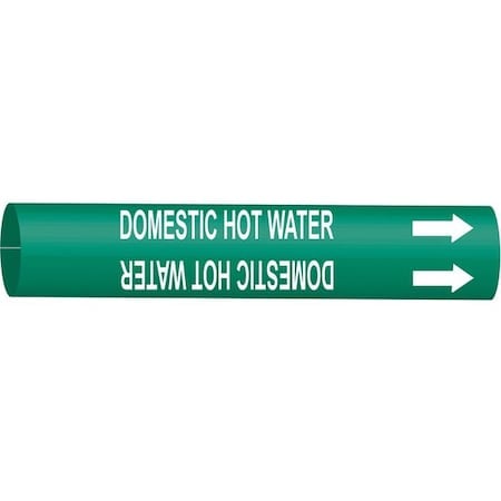 Pipe Mrkr, Domestic Hot Water, 6to7-7/8 In, 4316-F MPN:4316-F