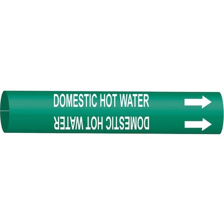 Pipe Mrkr, Domestic Hot Water, 8to9-7/8 In, 4316-G MPN:4316-G