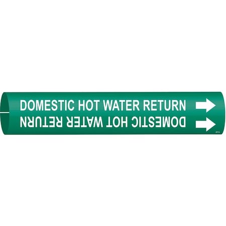 Pipe Marker, Domestic Hot Water Return, Gn, 4317-C MPN:4317-C