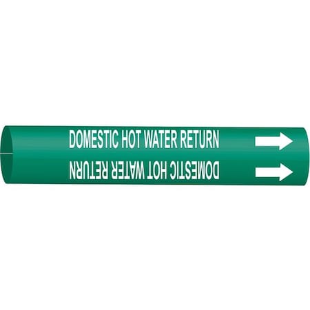 Pipe Marker, Domestic Hot Water Return, Gn, 4317-F MPN:4317-F