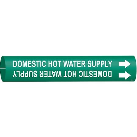 Pipe Marker, Domestic Hot Water Supply, Gn, 4318-C MPN:4318-C