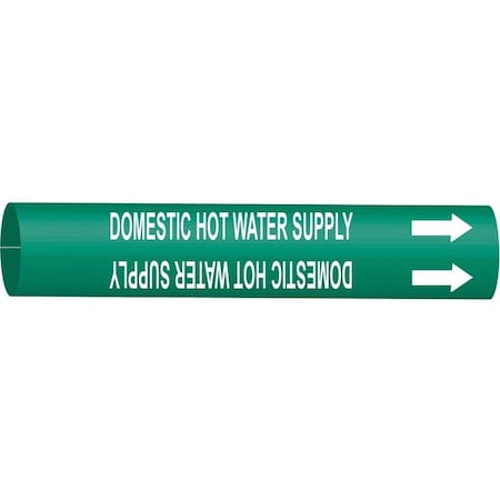 Pipe Marker, Domestic Hot Water Supply, Gn, 4318-G MPN:4318-G